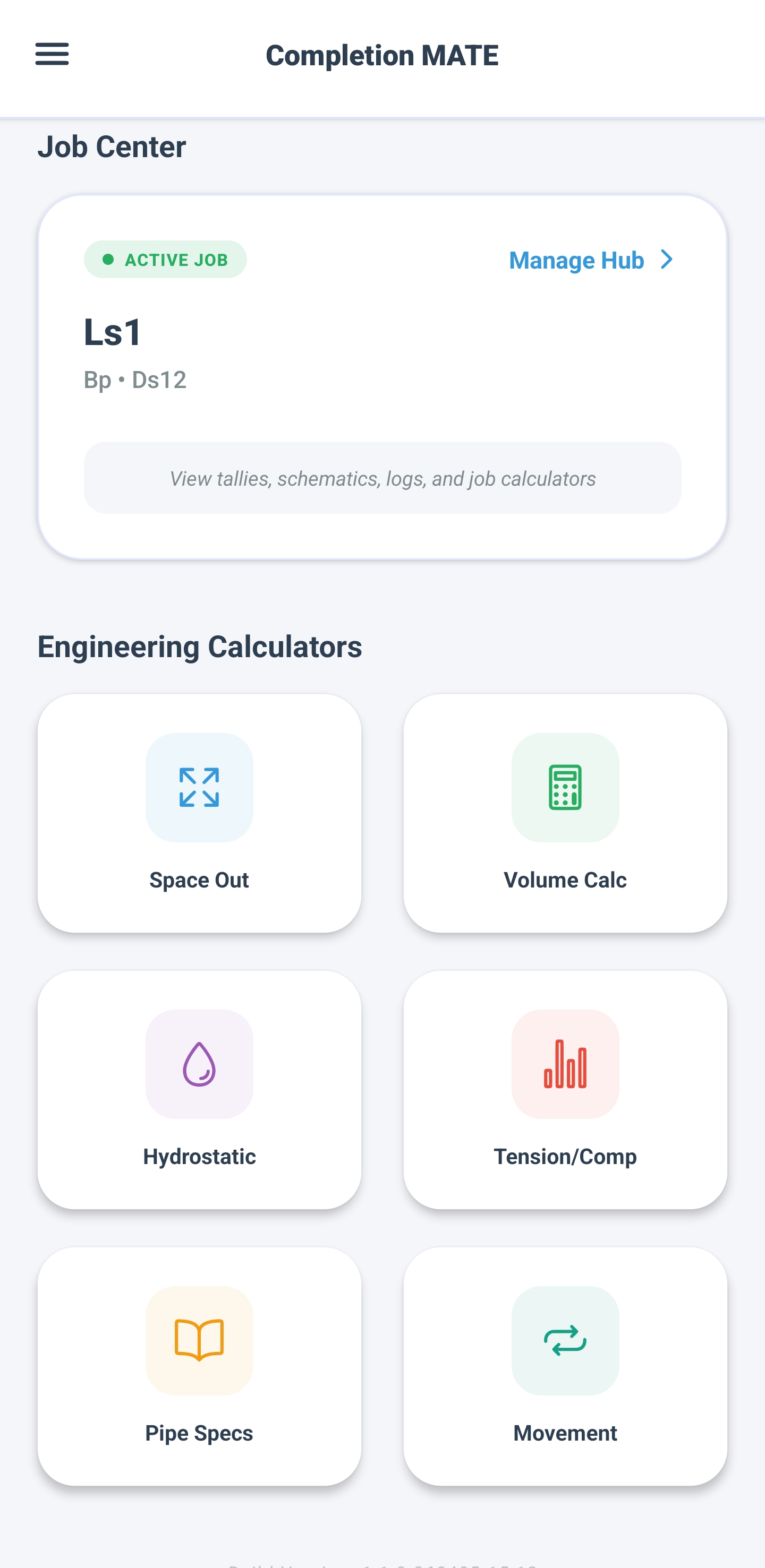 Completion MATE App Interface